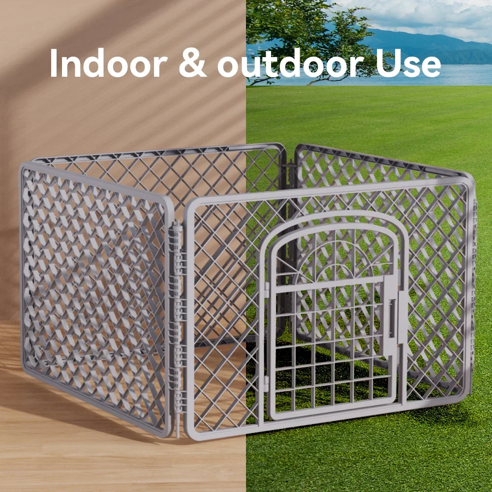 Heavy Duty 90cm*90cm*60cm Panel Outdoor Indoor Metal Puppy Dog Playpen Dog Fencing