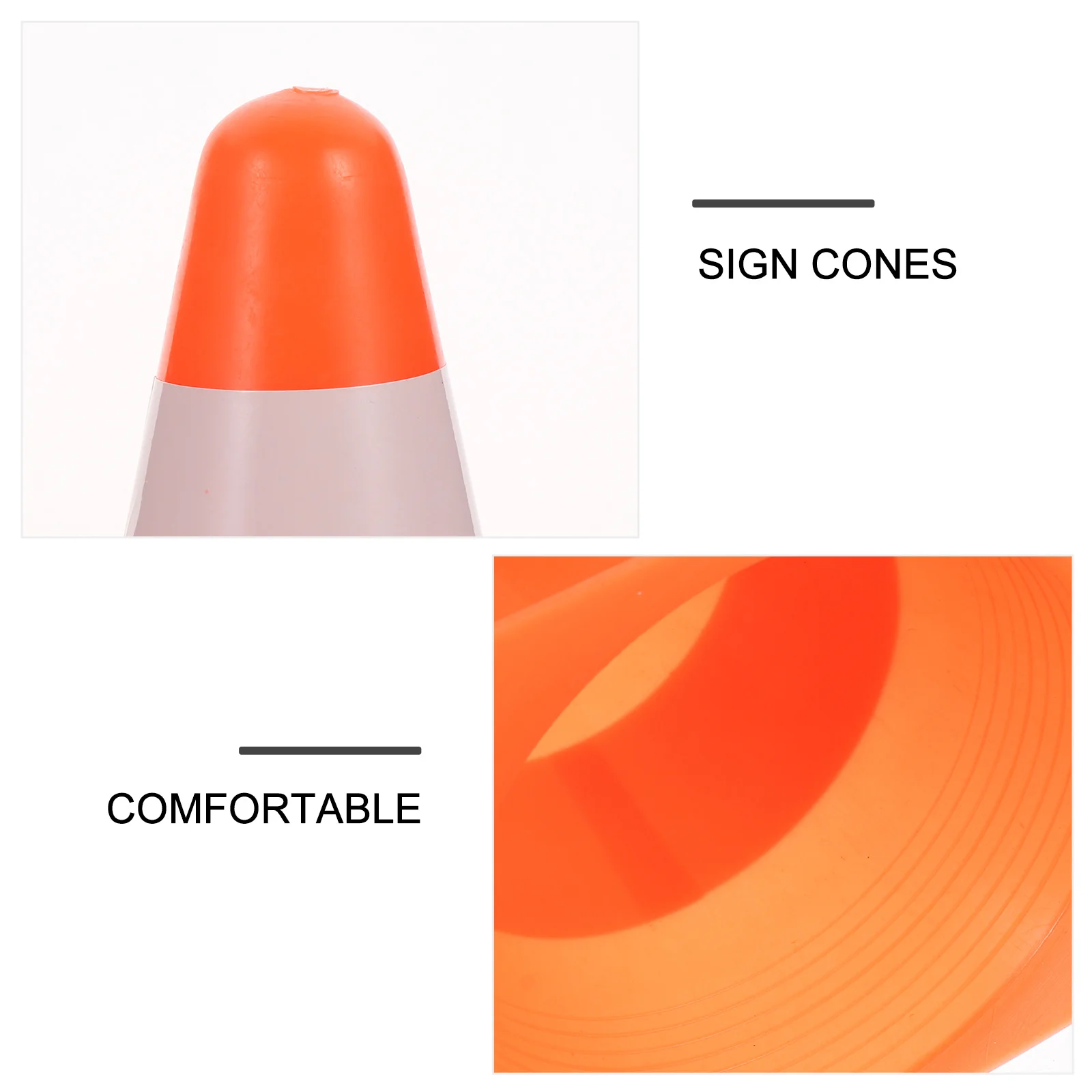 

Football Marker Bucket PE Material Fade Resistant Sports Training Cone Orange White Design Soccer Basketball