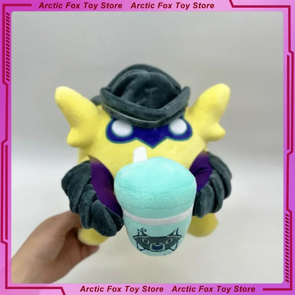 

23cm New Valorant Game Figure Plush Doll Wingman Gekko Hold A Water Cup Peripherals Model Soft Birthday Gifts Toys Game Kids