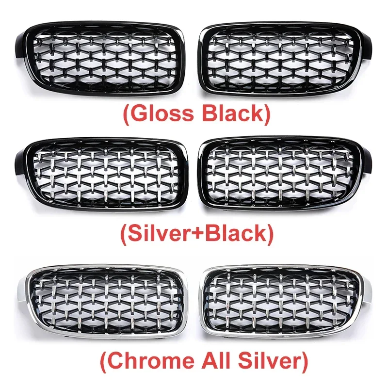 

2Pc Diamond Style Car Front Grill Racing Grills For BMW F30 F35 F10 F11 G30 G38 G01 E70 E71 F15 F16 3 5 Series X5 X6 Accessories