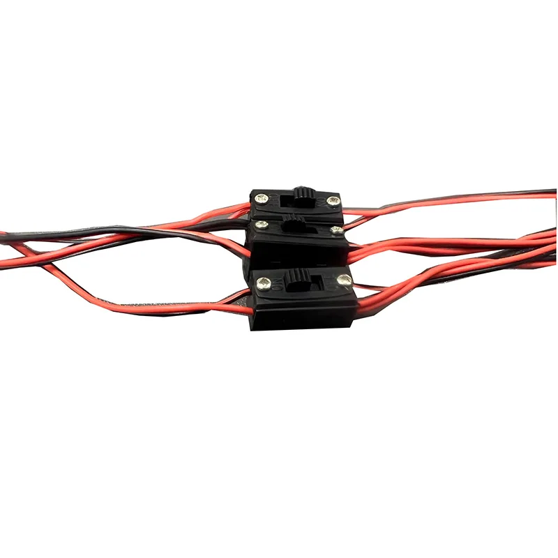 2 PACK RC Switch JR Style Connector Leads 3 Way Lead Servo Receiver Switch Harness With On/Off Switch