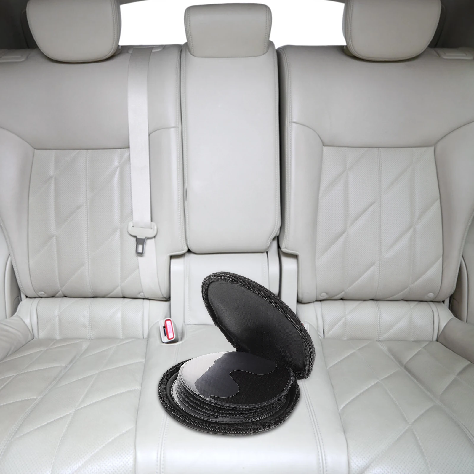 

CD Disc Storage Bag Small Case Cute Holder Dvd Cases Round inside The Car Travel