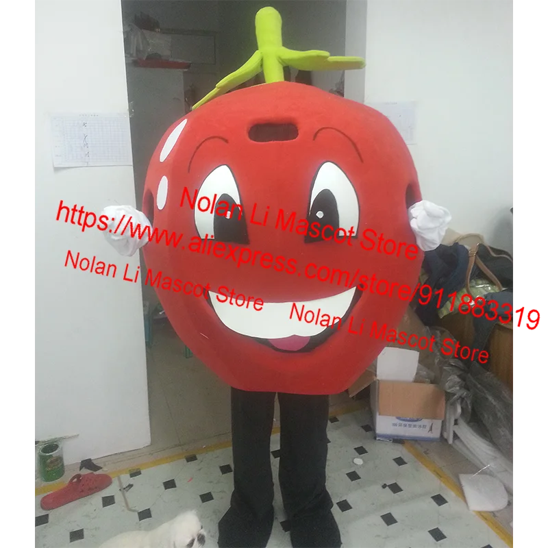 Cartoon Fruit Mascot Costume Set, Material EVA, maçã vermelha, publicidade, Carnaval, Holiday Gift, tamanho adulto, venda quente, 586-3