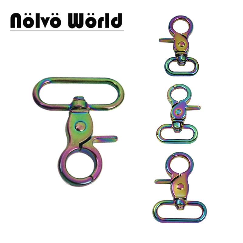 

20-100pcs 5 Size Belt Strong Rainbow Keychain Swivel Snap Lobster Clasp Hook Buckle Accessories For Purse Bags Hardware