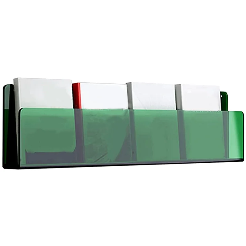 MOPHE-40Cm Long Acrylic Rack Wall Mounted Catalog Document Rack Brochure Rack For Office Coffee Shop Display