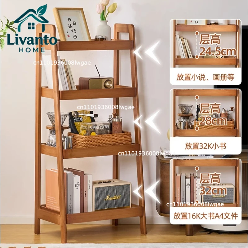 

Standing Trapezoidal Storage Rack Wall Cabinet Multi Lay Living Room Flower Racks Creative Decor Ornaments Bamboo Thicken Shelf