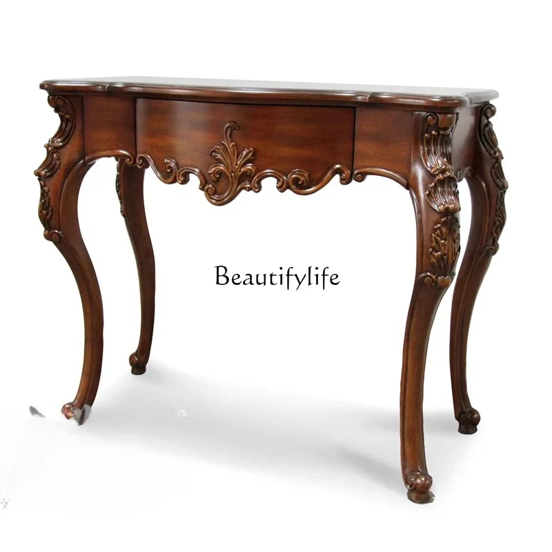 

yj19 American entrance table American rural solid wood entrance table simple dresser