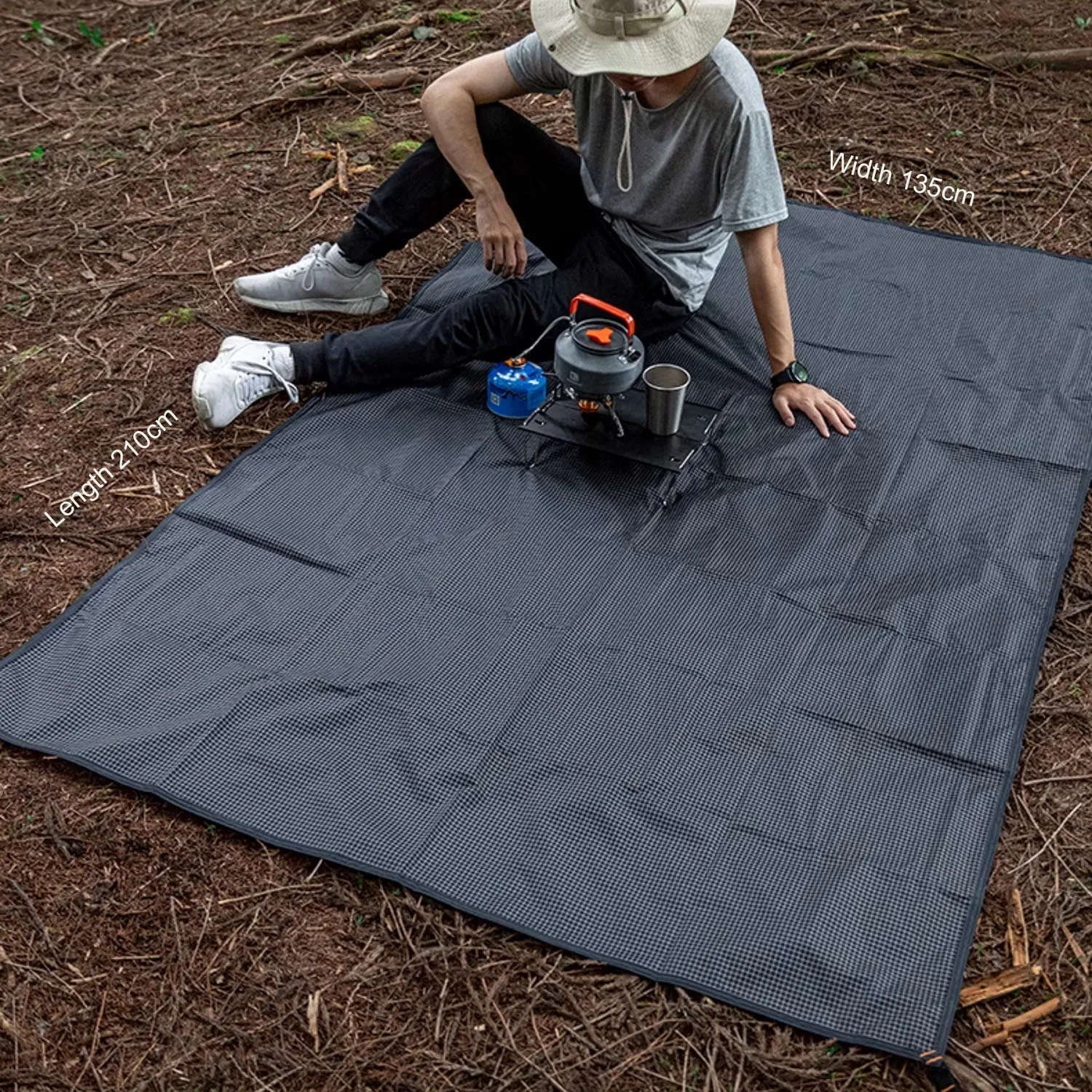 

Waterproof Heavy-Duty UHMWPE Camping Ground Sheet, Tent/Tarp Footprint with Abrasion Resistance for Outdoor Picnic Blanket 550g