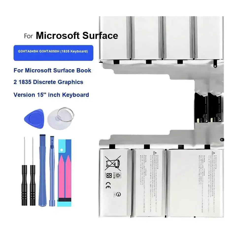 

Аккумулятор 5218 мАч для Microsoft Surface Book 2 1835, дискретная видеоверсия, 15-дюймовая клавиатура G3HTA049H G3HTA050H
