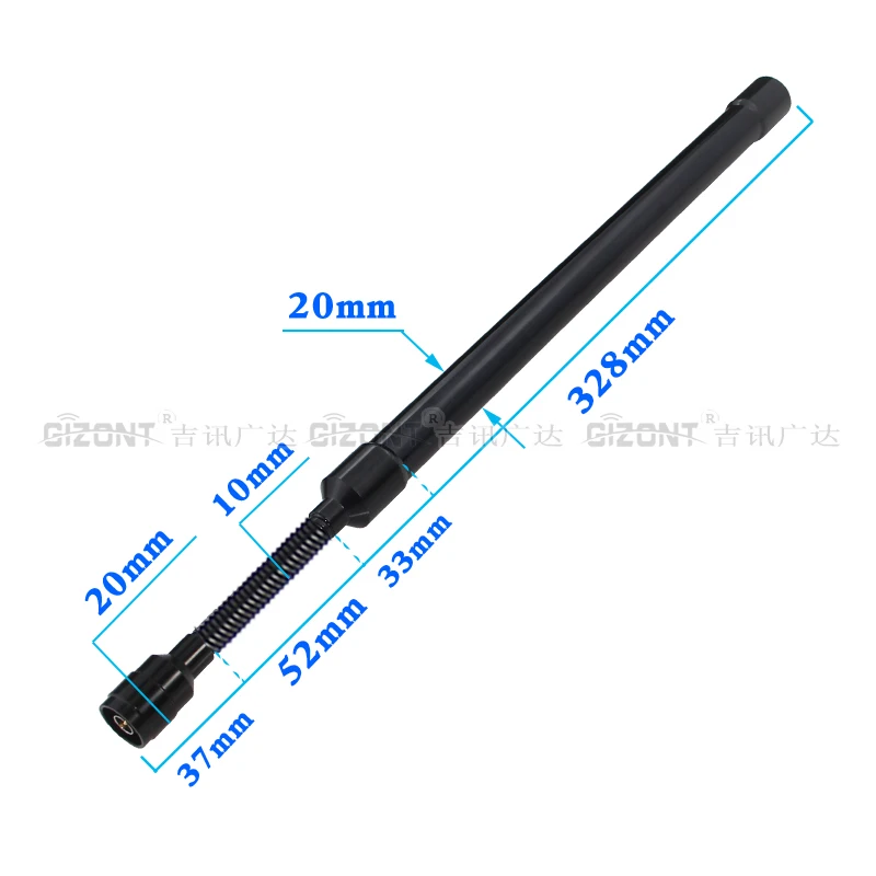 Supports custom 900MHz 1.2G 1.4G 2.4G 2.2G 5.2G 5.8GHz fiberglass antenna N male Gooseneck antenna UAV jammer module antenna