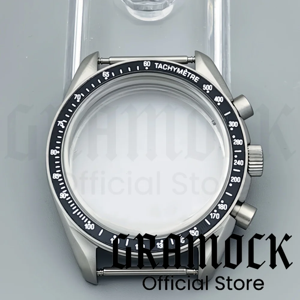Gramock 40mm VK63 Titanium Watch Case Dome Mineral Glass Accessories Pars Fit VK63 VK64 VK67 VK68 Quartz Chronograph Movement