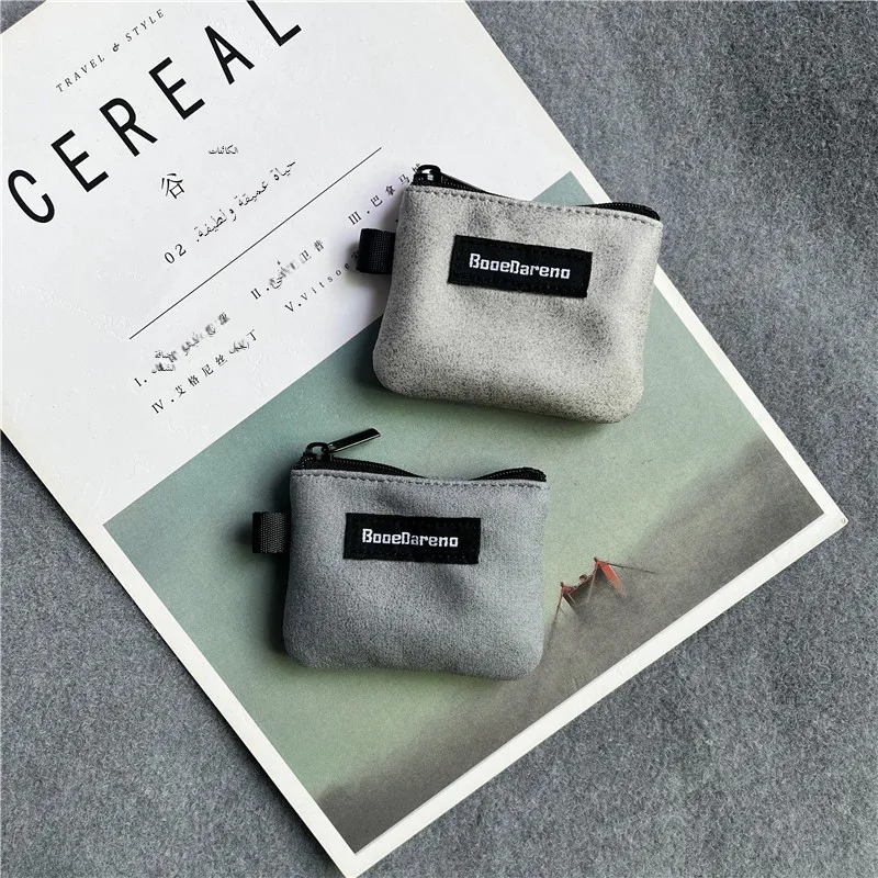 

Кошелек для монет, тканевая сумка для хранения ex, подвесная сумка для студентов, милый кошелек для хранения наушников, квадратный бархатный кожаный молодежный кошелек