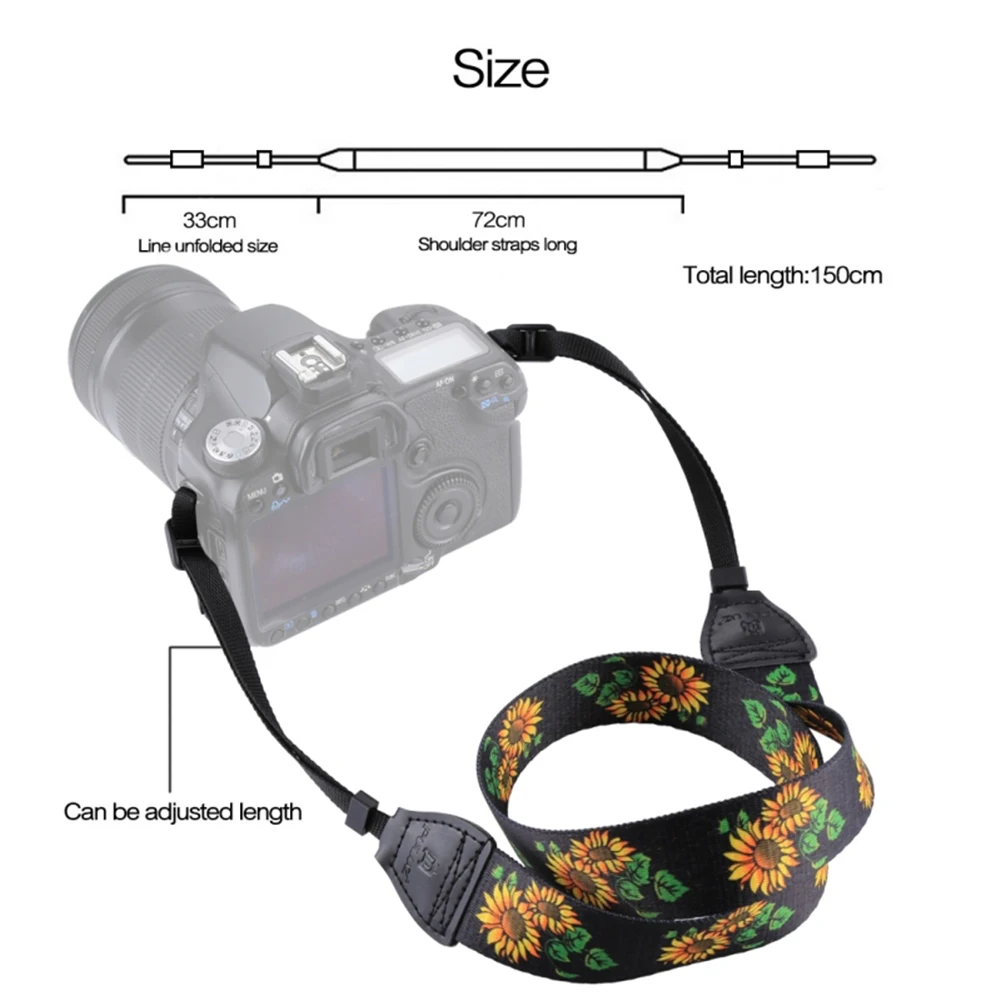 Camera Shoulder Strap Retro Ethnic Style Shoulder Neck Belt Adjustable Multi-color Strap For SLR / DSLR Cameras Accessories