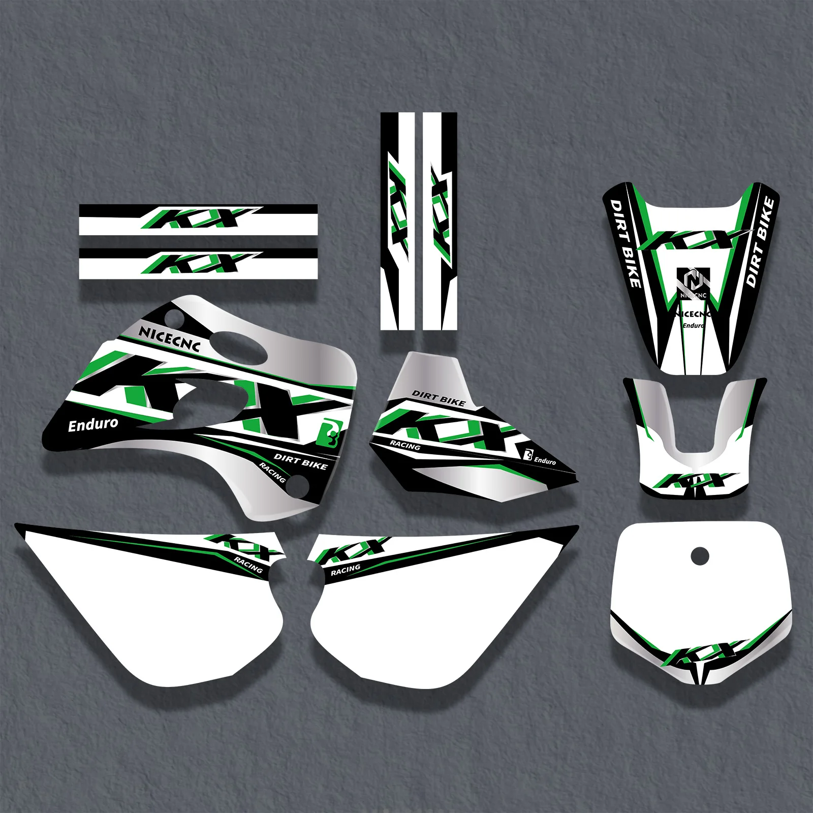 New Style For Kawasaki KX 80 KX80 1994 1995 1996 1997 Motorcycle Fairing Graphics Background Decals Sticker Kit Customize