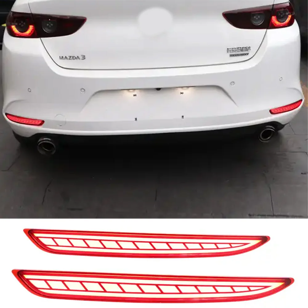 For Mazda 3 axela 2020 Reflector Multi-functions Rear Tail Light LED Rear Bumper Light Auto Brake Light