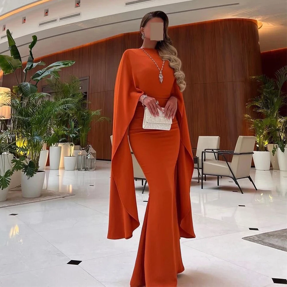 Modern Evening Dress Jersey Draped Bespoke Occasion Gown Sheath Jewel Long Dresses Special Occasion Dresses 2024