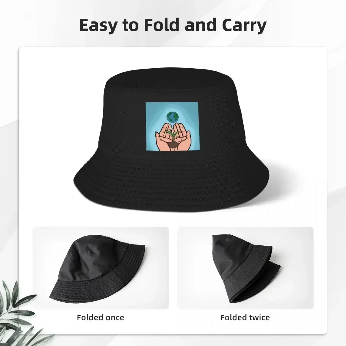 New Earth's Delicate Balance Bucket Hats Panama Hat Children Bob  Fashion Fisherman  Summer Beach Fishing Unisex Caps