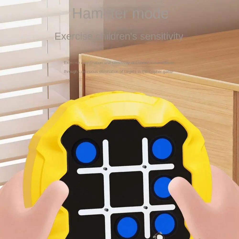 Jogo eletrônico TIC-TAC-TOE treinamento de memória quebra-cabeça educacional console de jogo de mesa portátil 4 em 1 jogo de noughts e cruzes