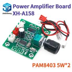 XH-A158 ultra clear Bluetooth 5.0 power amplifier board pam8403 small power DIY wireless speaker amplifier board 5W*2