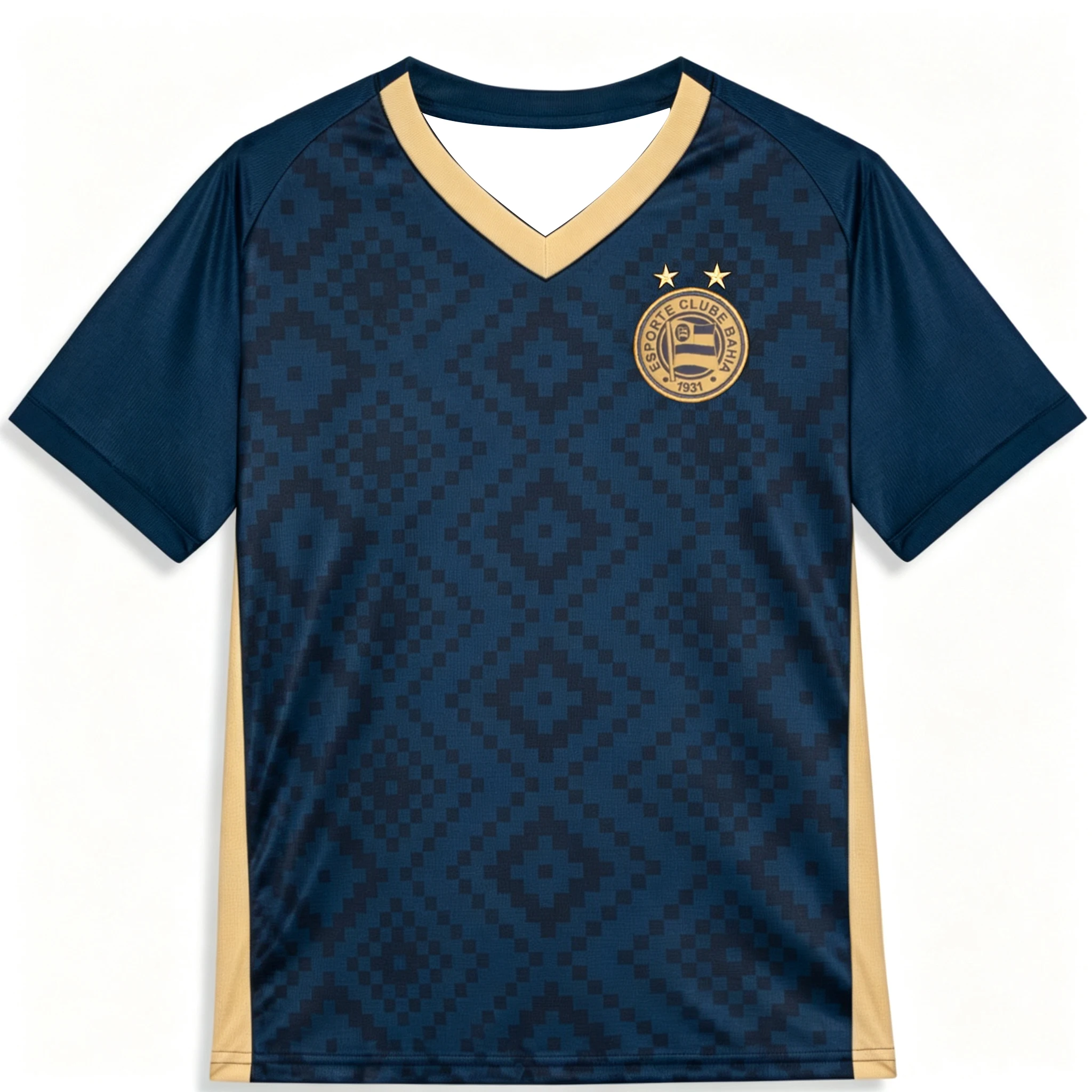 2026/27 Bahia Auswärtstrikot, 3D-Druckdesign, schnelltrocknendes, atmungsaktives T-Shirt, Herren- und Damen-Fußball-T-Shirt aus Mesh – Detail 3