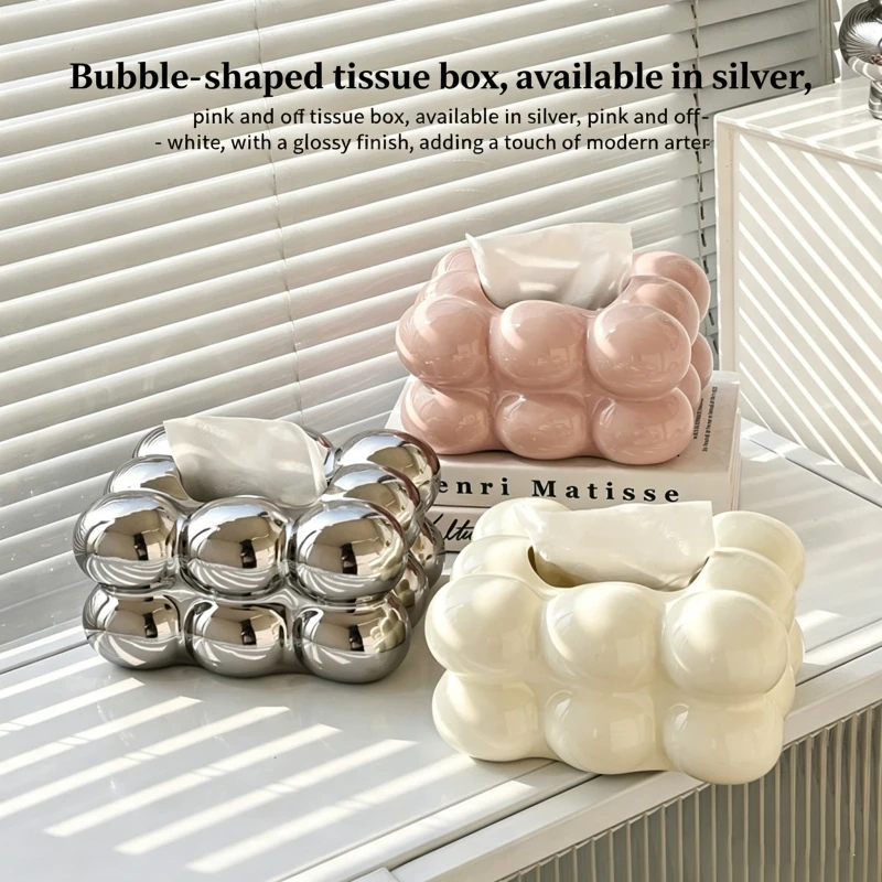 

Creative luxury ceramic paper box, home living room, bedroom, desktop, high-end sense, tissue box, decoration and ornaments