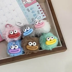 Sausage Mouth Keychain Pendant Multicolor Furry Ball Key Chain Fashionable Keyring Ornament for Phones Car Keys Bags