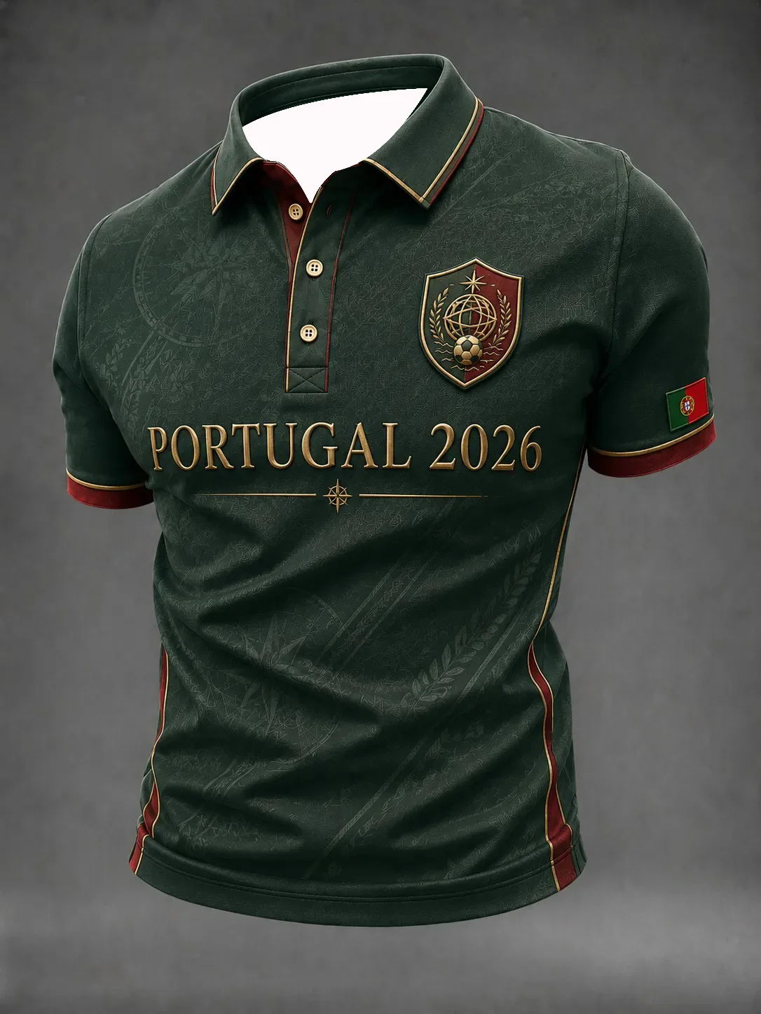2027 Edition Portuguese Fans Football Polo Shirt - 3D Print - Comfortable And Breathable - Suitable For Both Men And Women