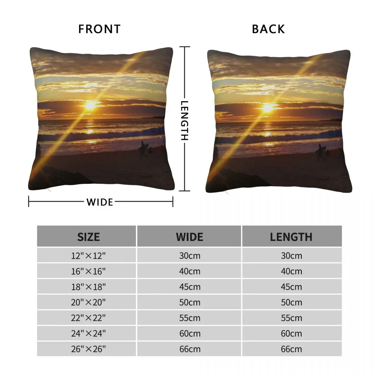 SC Beach Life Pillowcase Polyester Linen Velvet Pattern Zip Decor Throw Pillow Case Sofa Cushion Cover Wholesale 45x45