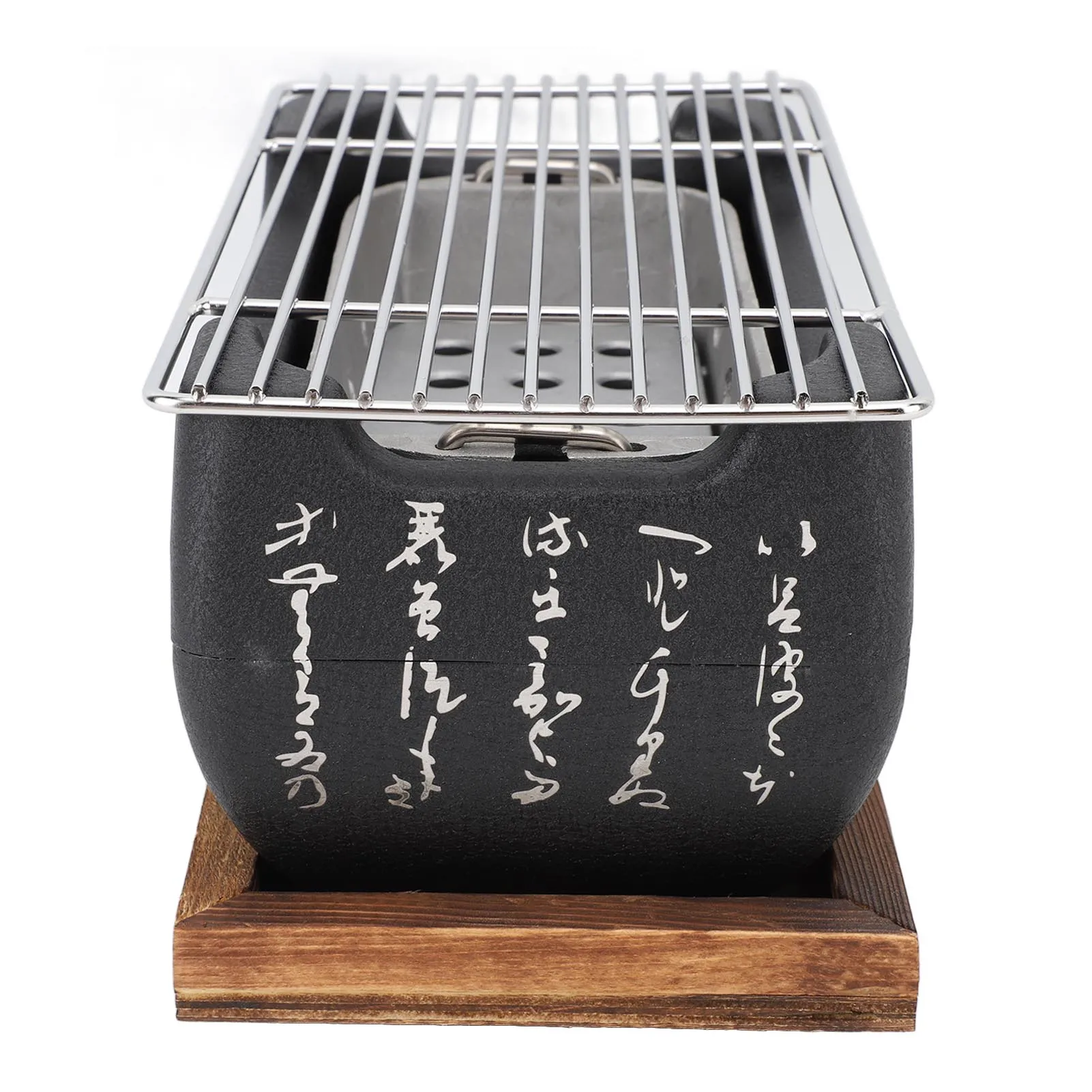 Estufa japonesa para parrilla de barbacoa, estufa rectangular de carbón para barbacoa, Base de parrilla de alambre de aleación de aluminio de calentamiento rápido para acampar