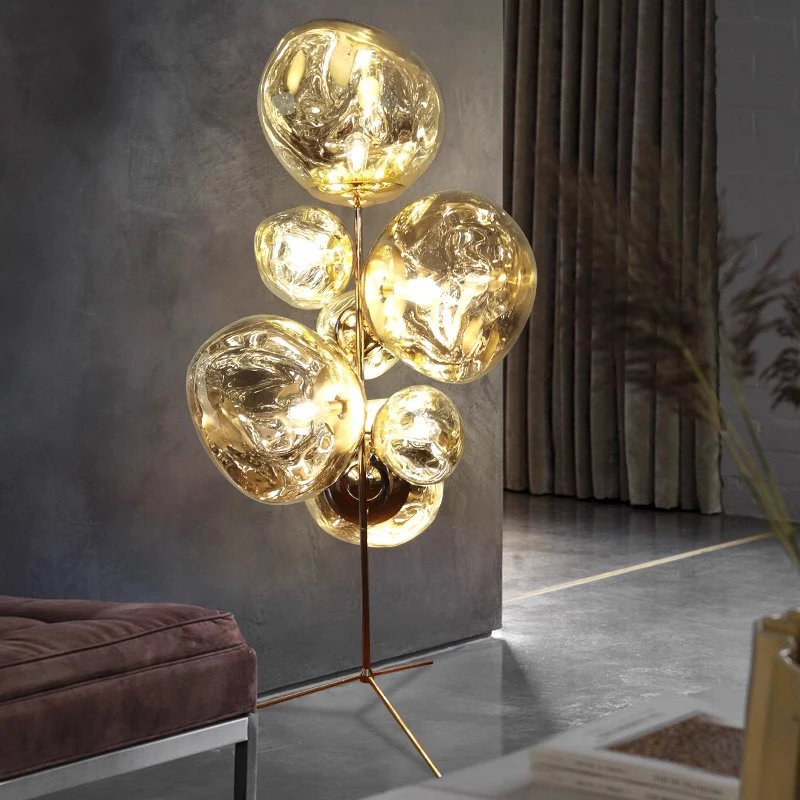 Modern minimalist LED floor lamp, living room, bedroom, study, Nordic Ins style creative remote control dimming vertical lamp, i