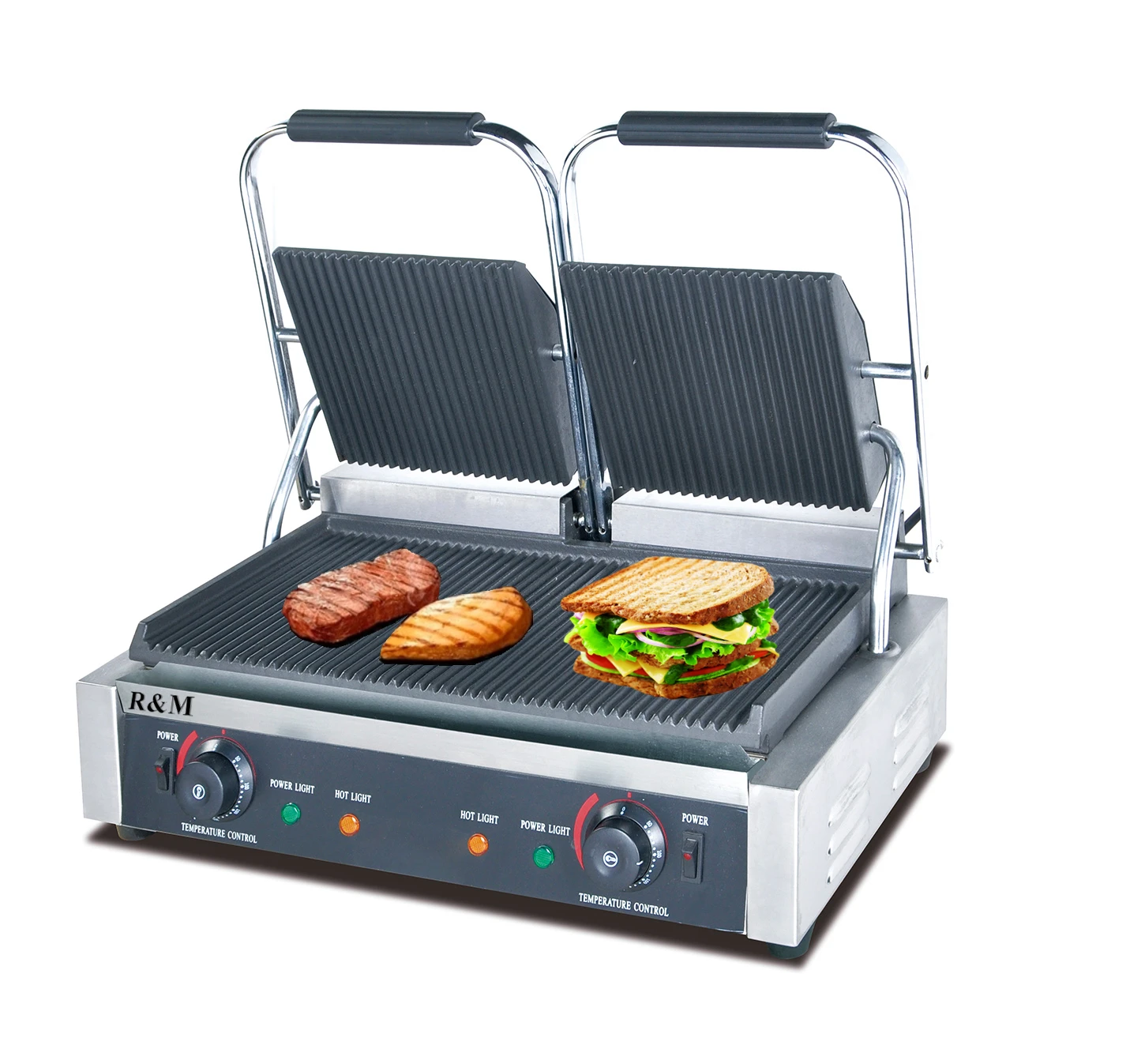 Parltimo desayuno Panini Grill caliente sándwich fabricante Tostadora prensa máquina De contacto y eléctrica comercial Panini prensa máquina parrilla