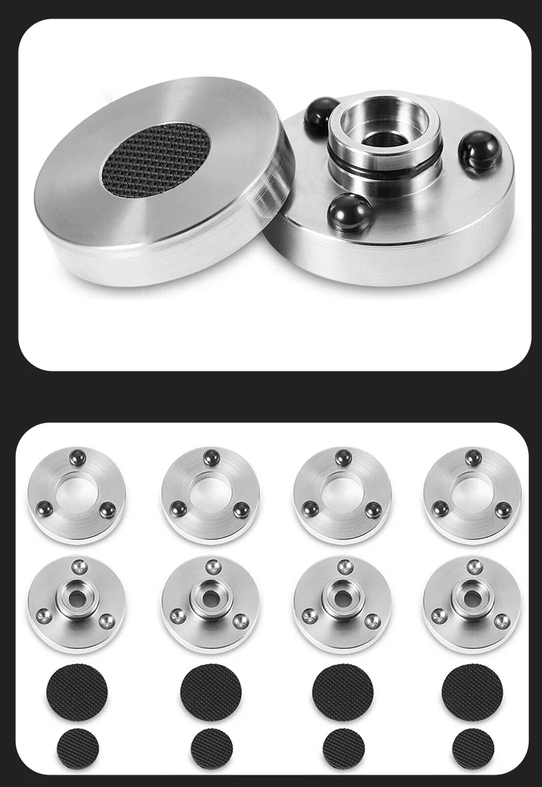 Hifi m8 spike xssh audio audiophile lautsprecher cd verstärker ständer aluminium edelstahl isolation fuß spike schock dämpfung pad – Detail 12
