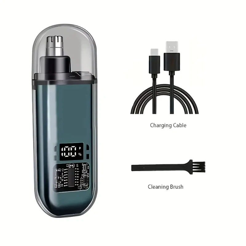 USB charging nose and ear hair trimmer portable electric nose hair clipper, mini compact design, quick chargin
