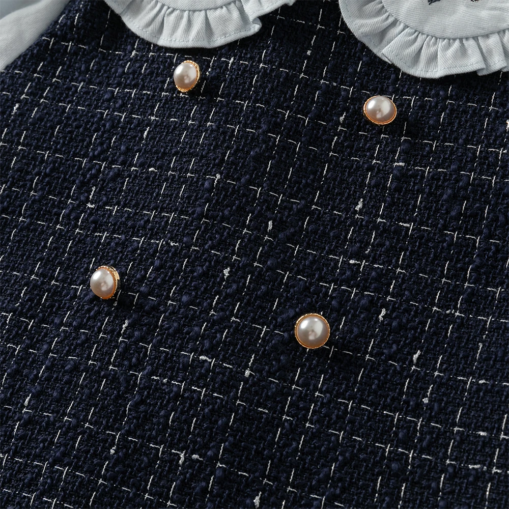 ديف بيلا ريترو بنات الخريف الربيع الكرة ثوب فستان أطفال كم طويل فستان الأميرة فستان حفلة عيد ميلاد DK3252662