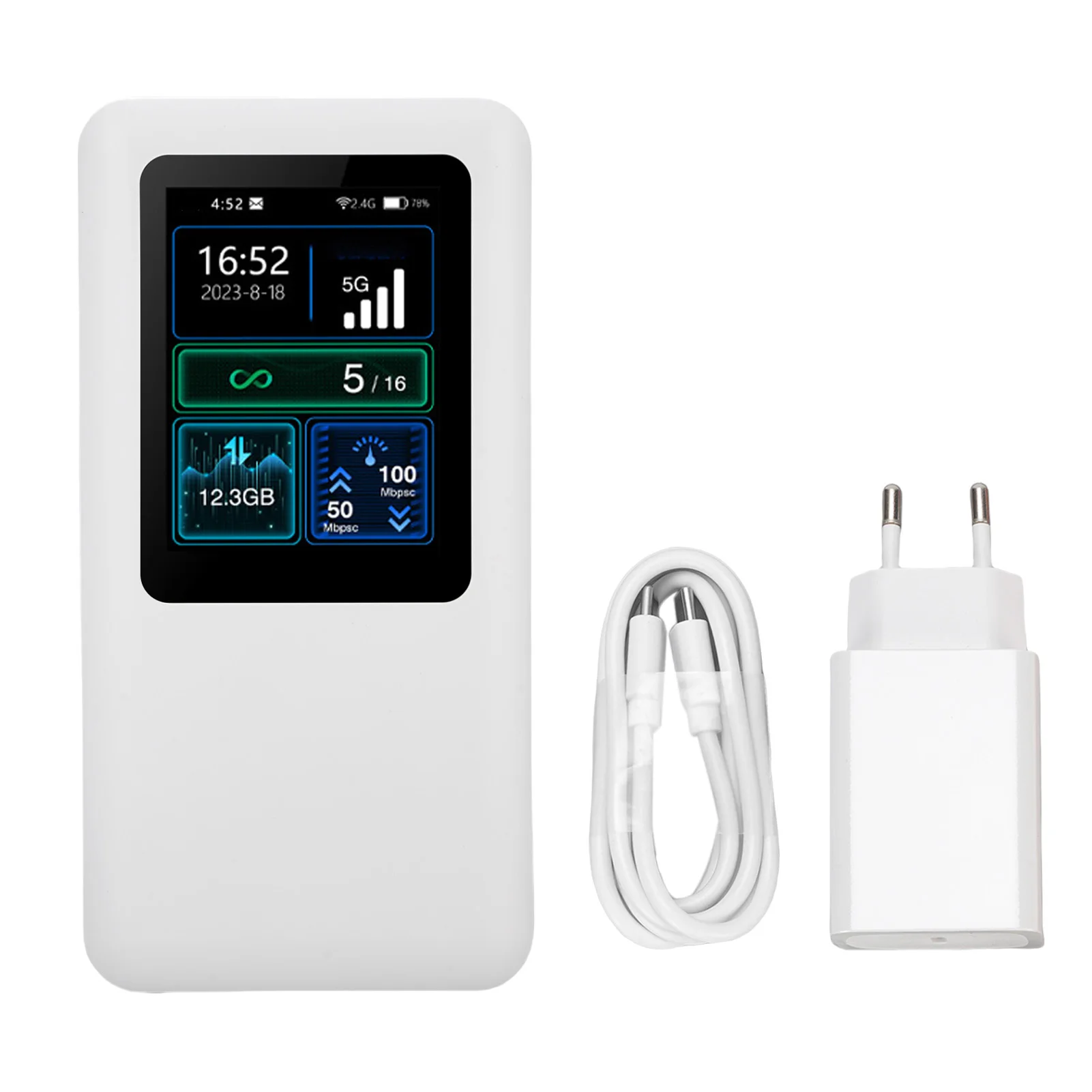 

Mobile Hotspot Device 10000mAh Polymer Battery WiFi Mobile Hotspot Multi User Capability 2.4GHz 5.8GHz Double Band for Outdoor