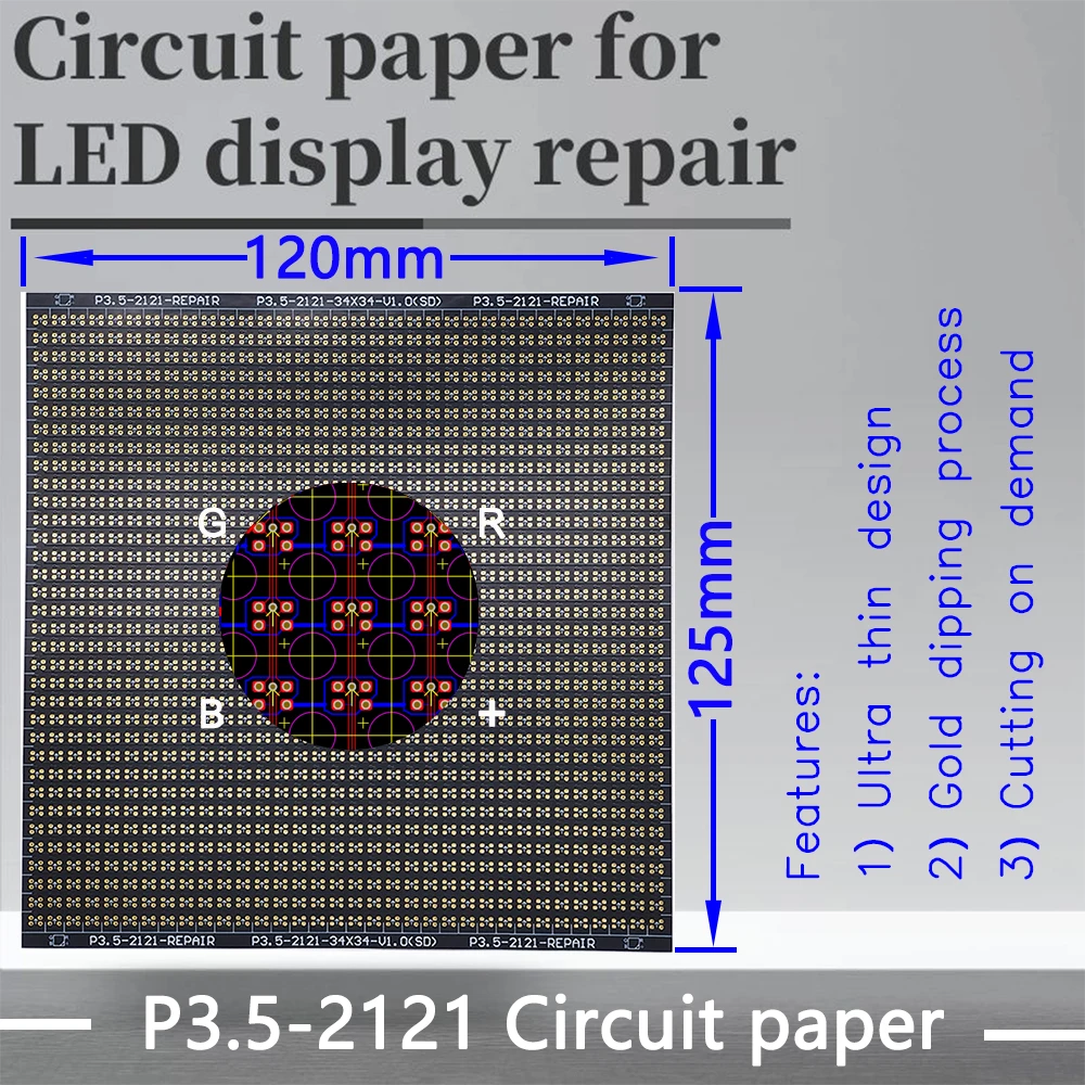 P3.X Series Circuit Paper,LED Module PCB Pad Repair ,P3.33-1921 120X125mm Pad Paper ,Used for repairing damaged PCB pads