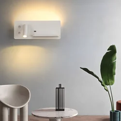 Multi functional wall light with switch, USB interface, LED phone wireless charger, reading wall light, bedroom night light