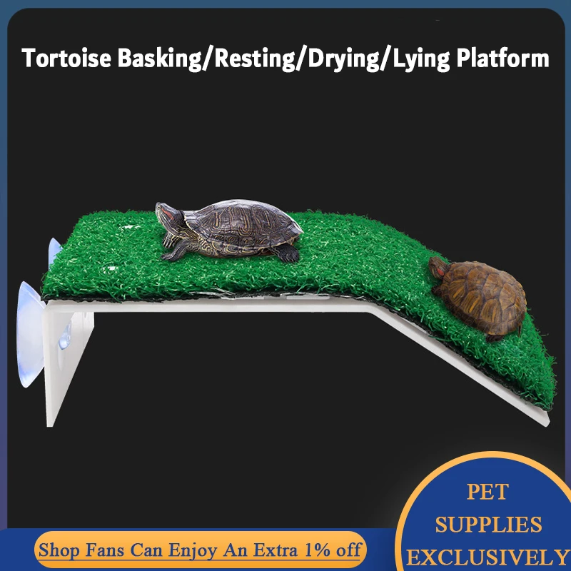 Turtle Basking/Resting/Drying/Lying Platform Reptile Lawn Slope Aquarium Tortoise Play Rest Floating Island Basking Terrace Ramp