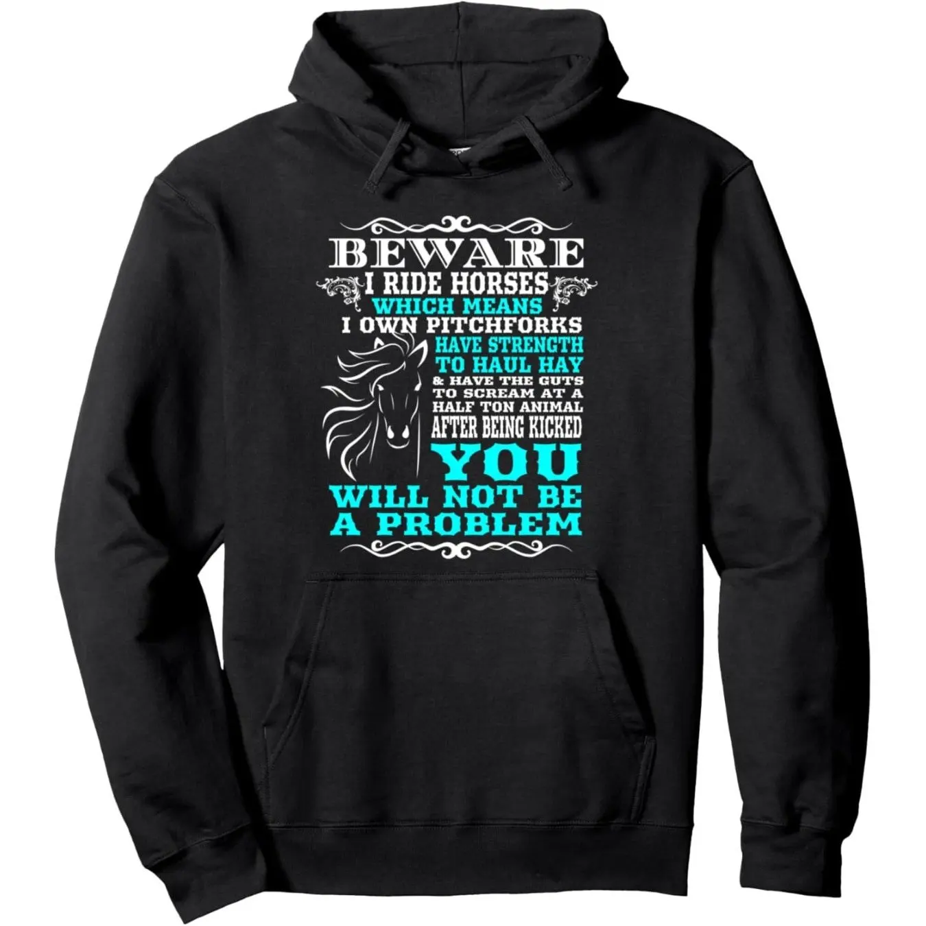 

Equestrian Humor Graphic Print Autumn and Winter Cotton Hoodies for Men and Women Casual Outdoor Street Sports Training Brand