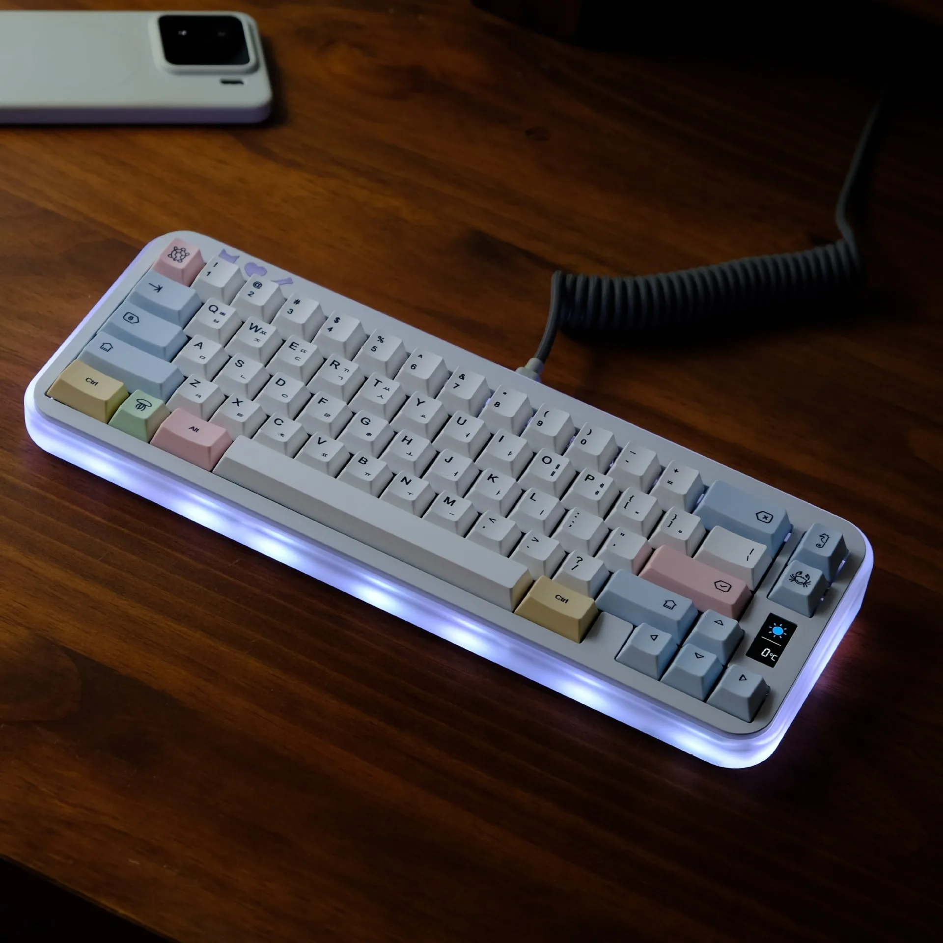 

151 клавиш, корейские механические клавиши для клавиатуры, тема ISO Enter Chalk, профиль Cherry, PBT-клавиши для переключателей MX, кастомные клавиши GK61