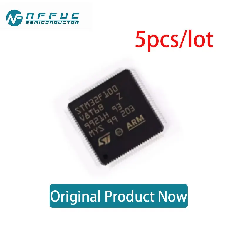 5pcs/lot  STM32F100V8T6B  LQFP-100(14x14)   Microcontroller Original Genuine New In Stock