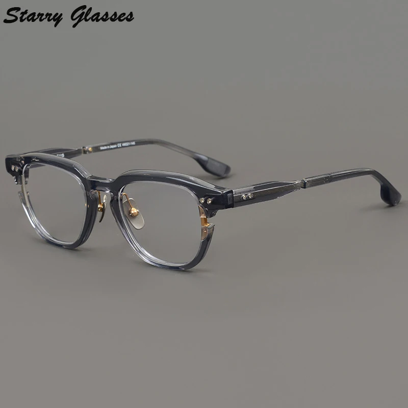 Acetate Men Eyeglasses Frame quadrate High Quality Pure Handmade Glasses Retro Optical Myopia Reading Personalized Women Eyewear