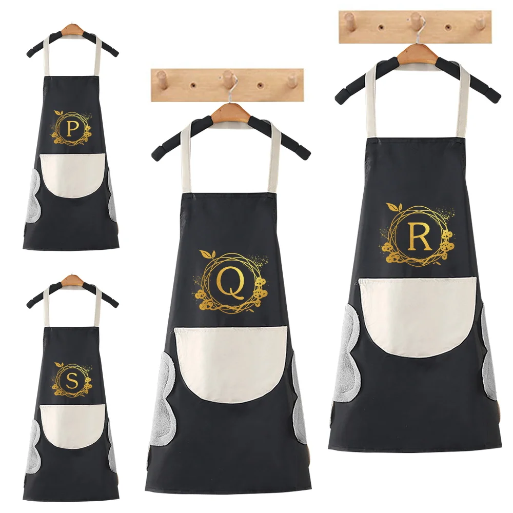 

Kitchen Cooking Apron Chef Apron with 1 Pockets Catering Sleeveless Aprons Men Woman BBQ Waiter Printing Weath Pattern