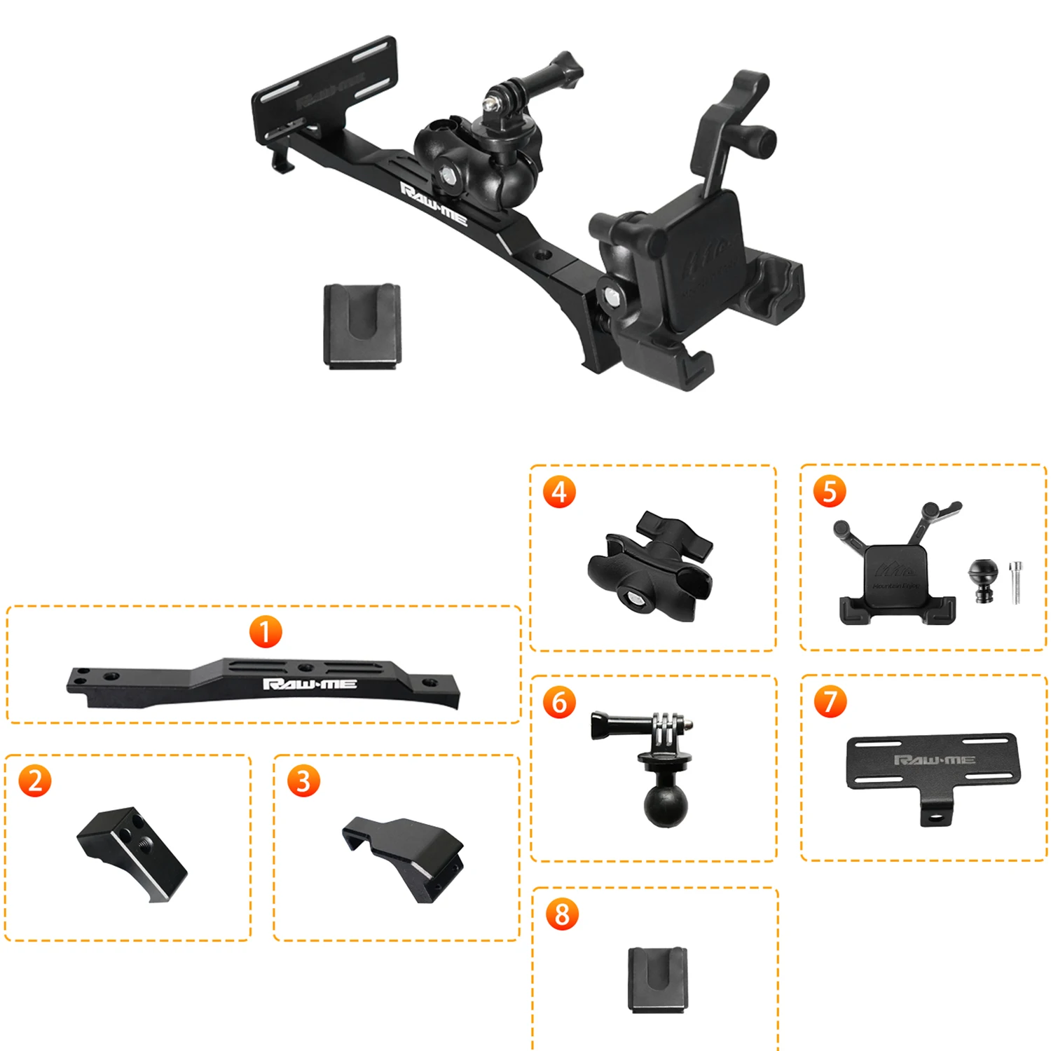 For Jetour Traveller T2 2023 2024 2025 Mobile Phone Holder Walkie-talkie Radio Bracket Offroad Digital Device Dash Mount