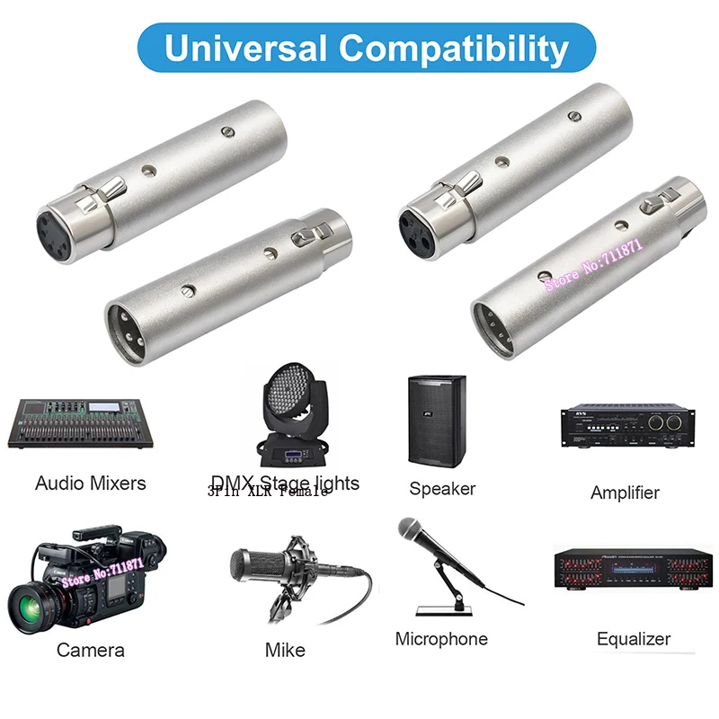 3Pin ชาย 5 พินหญิง XLR อะแดปเตอร์เชื่อมต่อ 5Pin หญิง 3 ขาชาย Xlr Connector อะแดปเตอร์ 3 5 Pin XLR ชายหญิงปลั๊กซ็อกเก็ต