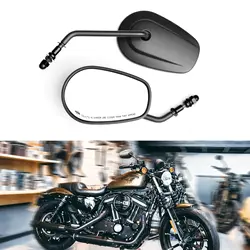 8MM Motorcycle Rear View Side Mirrors For Harley Softail Dyna SPORTSTER XL 883 1200 Touring Road King Street Glide CVO FXDB FXDF