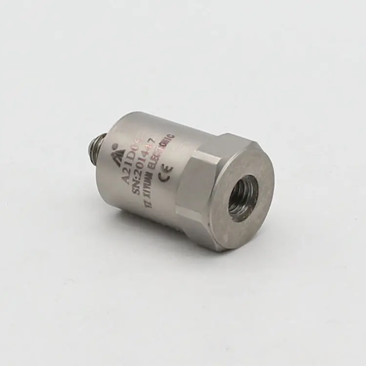 304 Stainless Steel Universal Single Axial IEPE 5mV/g Measure Range 1000g Accelerometer A21D05