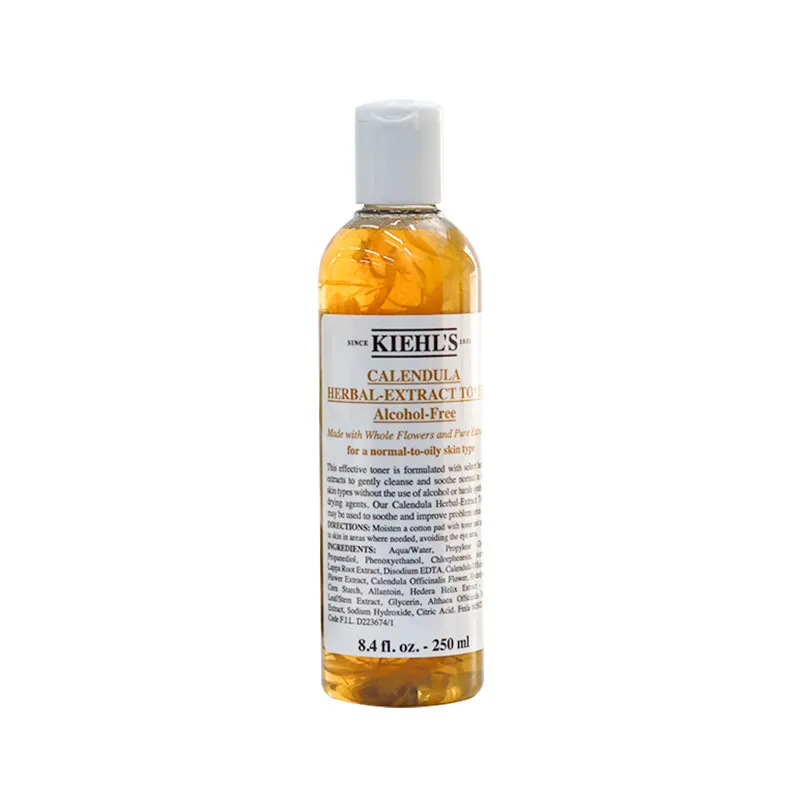 Tónico Herbal de Caléndula Kiehls 250ml 40ml Sin Alcohol, Calmante, Control de Grasa, Alivio del Enrojecimiento, Minimizador de Poros Para Piel Grasa