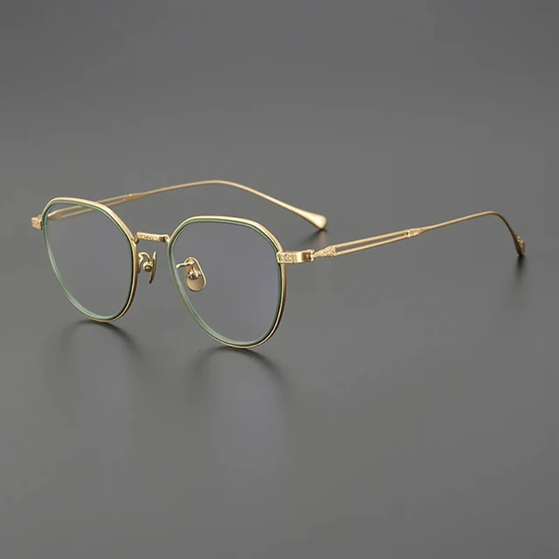 Vintage Ultra Light Pure Titanium Eyeglasses Frame Men Prescription Myopia Glasses Frame Women Japan Retro Luxury Brand Eyewear