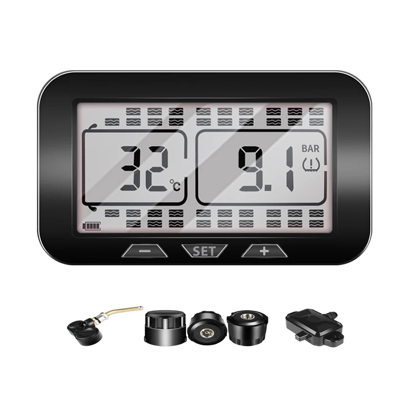 Truck TPMS with external sensors, Tire Pressure Monitoring System for 6-22 wheels truck